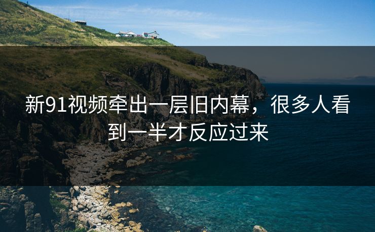 新91视频牵出一层旧内幕，很多人看到一半才反应过来